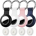 Citymore 4Pack IPX8 Waterproof for AirTag Keychain,with Soft Silicone AirTags Holder Case Key Ring,Compatible with Apple AirT