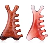 YBEATY 2 Pcs Massager Comb Wooden Scalp Sandalwood Head Scalp Massager Tool for Women Men Mother Gaughter Wife Hair Growth Relaxation