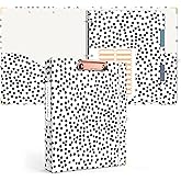 Ospelelf 3 Ring Binder 1 Inch, Cute Binders for Letter Size Documents(11" x 8.5") with 5 Tab Dividers, Clipboard Organizer, Back to School and Office Supplies