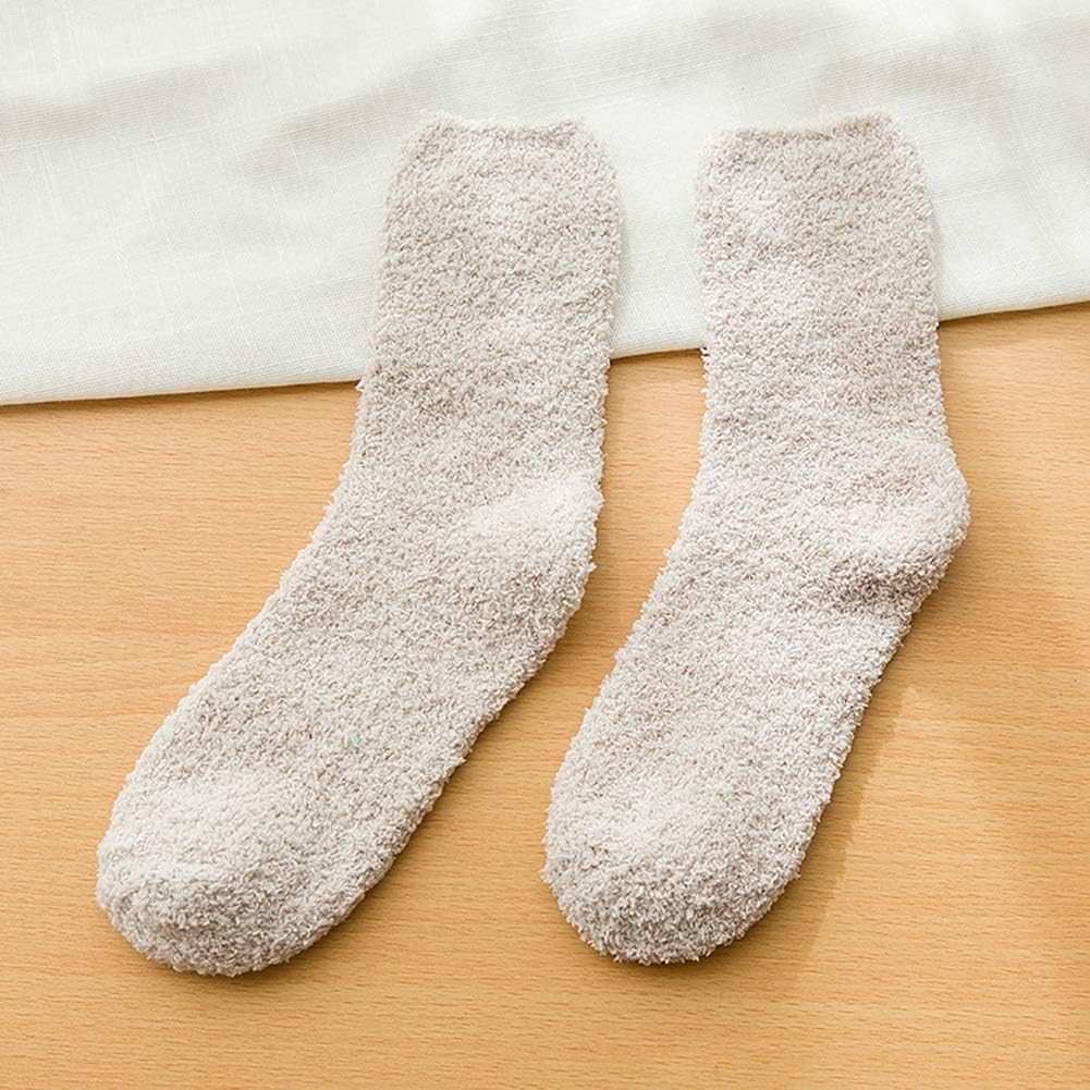 Women Cute Candy Color Soft Fluffy Socks Coral Velvet Winter