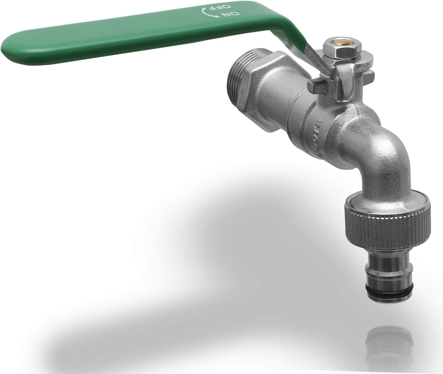 Ubora 1/2 Zoll Premium Auslaufhahn frostsicher - inklusive Schlauchadapter - hochwertiger Hahn aus Messing - optimaler Wasserhahn zum praktischen Einsatz im Garten-, Industrie- und Haushalt