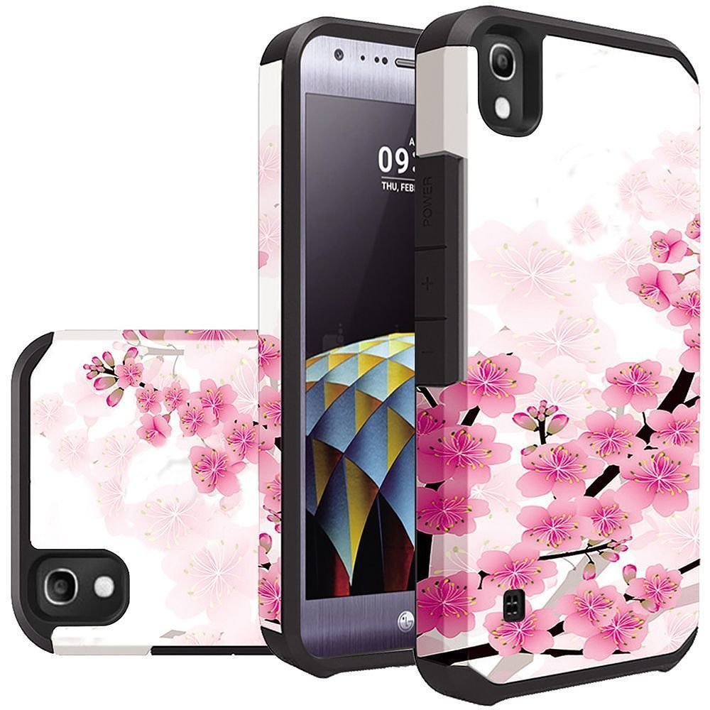 HR Wireless Cell Phone Case for LG Tribute HD LS676 - Sakura Cherry Blossom Exotic Floral