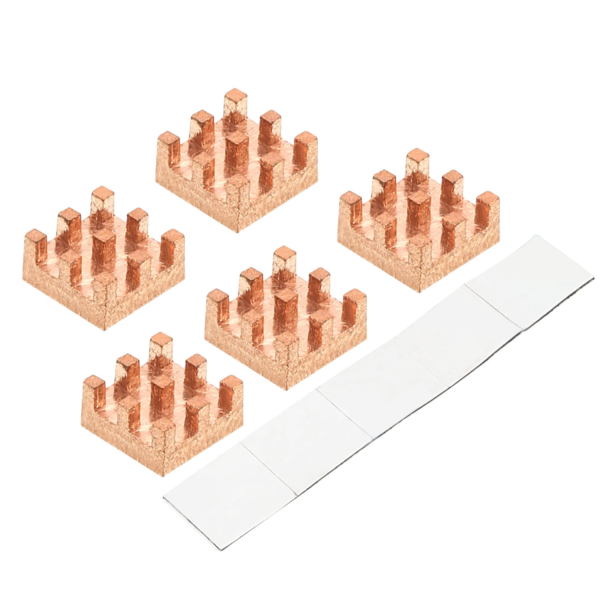 Photo 1 of MECCANIXITY Copper Heatsink 6x6x3mm with Self Adhesive for IC Chipset Cooler Pack of 5