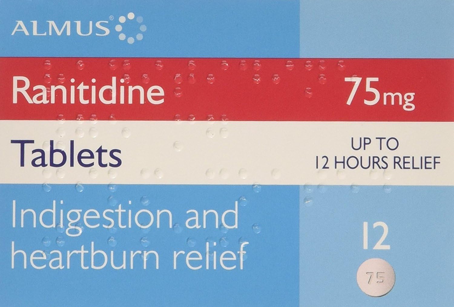 6 Packs of Almus Ranitidine Tablets (72 capsules)