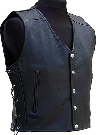 Lederweste Weste aus Leder Kutte Leder Biker Rocker Motorrad Clubweste Club
