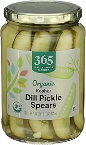 365 by Whole Foods Market, Organic Kosher Dill Pickle Spears, 24 Fl Oz