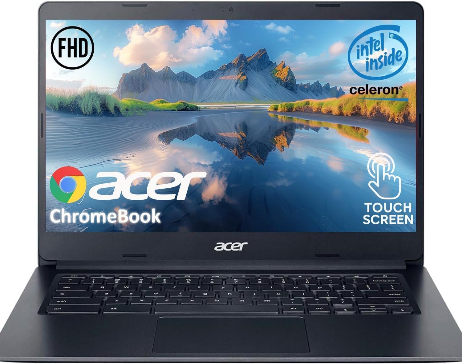 Acer Chromebook Laptop - 15.6-inch Full HD Display - 4GB RAM - 64GB eMMC + 512GB External Storage - Intel Celeron Dual-Core Processor - Moonstone Purple - 12.5 Hours Battery Life - 720p Webcam