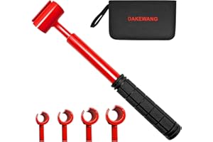 dakewang 4 in 1 Door Hinge Adjustment Tool, Hinge Gap Adjusting Wrench Set, Wrench Bender, Adjuster, Doctor Tool.(Red)