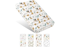 MOONLIGHTFAMILY Moonlight Family Noiseless Pack n Play Mattress, 38”x26” Premium Foam Portable Pack and Play Mattresses, Odorless & Steady Playard Mattress fits ONLY Playpens (28.5 * 39.5"), Giraffe