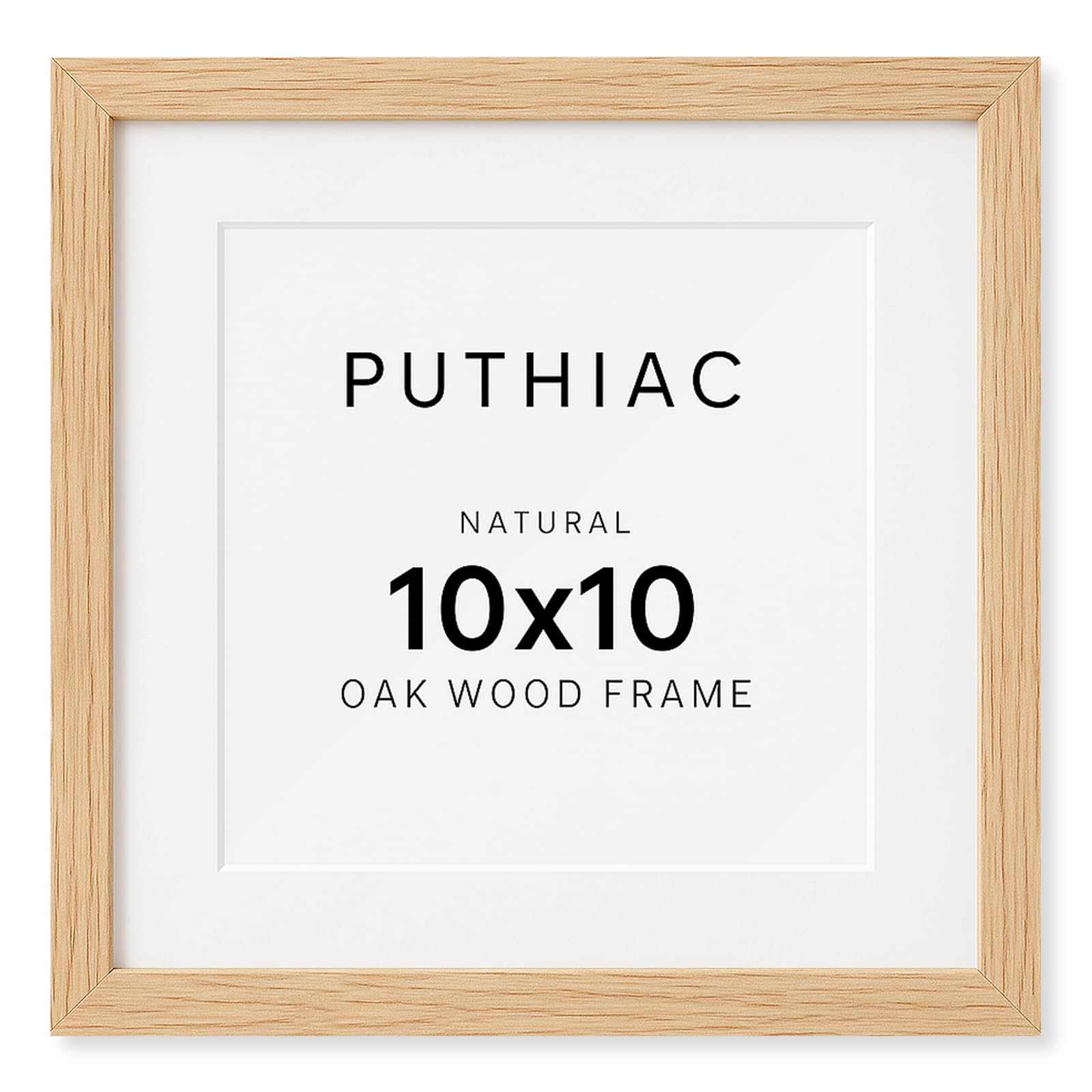 Photo 1 of 10x10 Oak Wood Picture Frame - Minimalist 10x10 Poster Frame, 10"x10" Frame Wood, Natural Solid Wooden Picture Frames for Wall Art Photo and Prints(1 Pack, Beige)