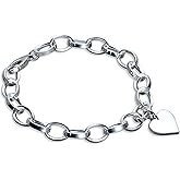 Heart Charm Bracelet in Sterling Silver