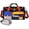 Small Gym Bag for Women, Travel Duffle Bag Carry On Weekender Bag with Shoe Compartment