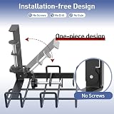 WELDUN Under Desk Cable Management Tray Kit Black Metal Organizer No Drill Clamp view 2