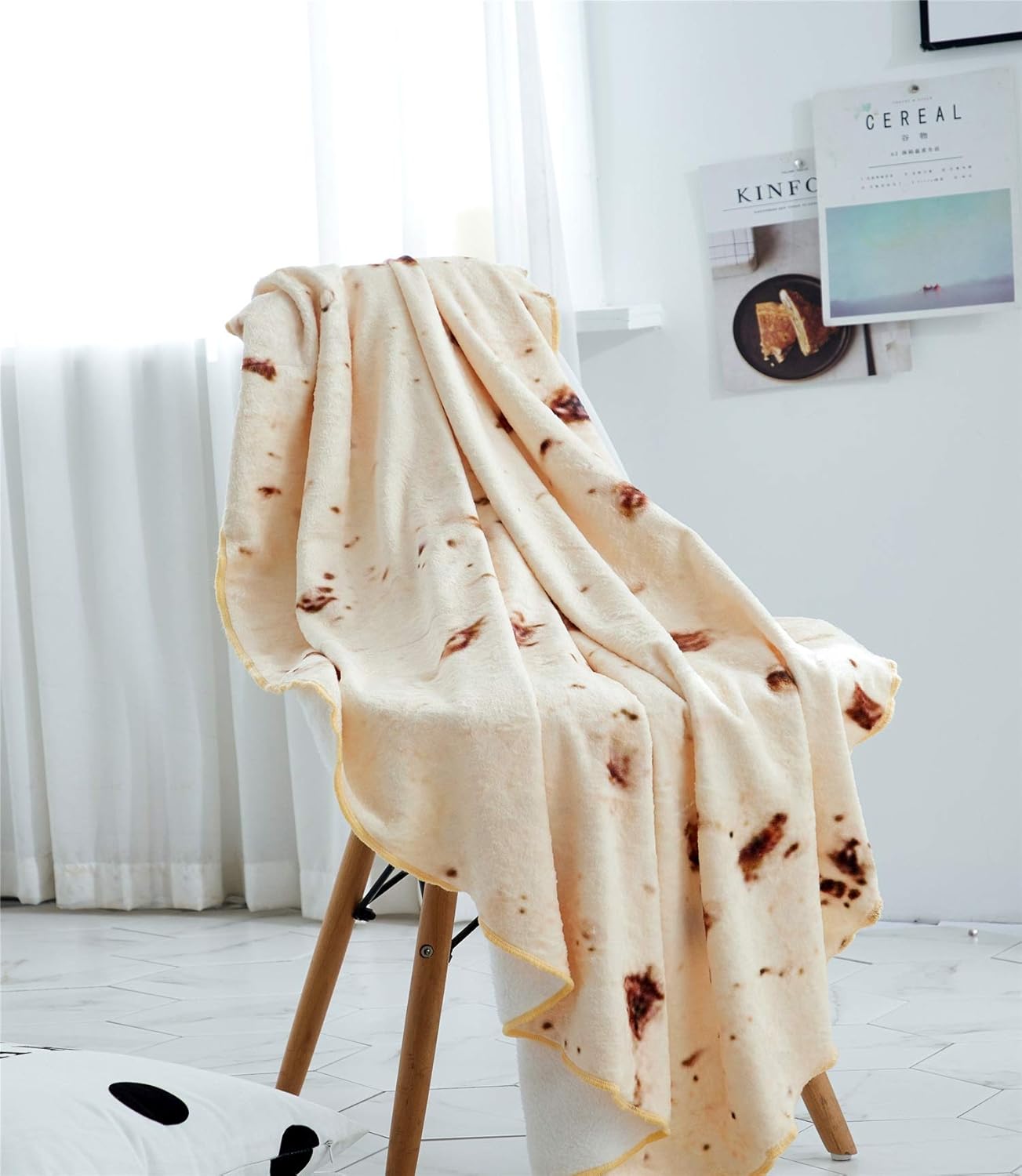 PDXTZ Tortilla Blanket Burritos Wrap Tortilla Blankets for Adult Kids