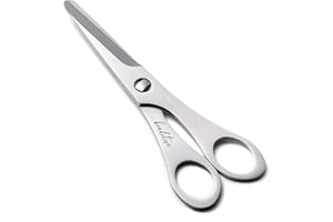 Beaditive Baby Food Scissors - Stainless Steel Toddler Food Cutter with Serrated Blade and Blunt Tip for Safety - Dishwasher Safe Baby Food Shears for Cutting Tiny Bites with Portable Travel Case