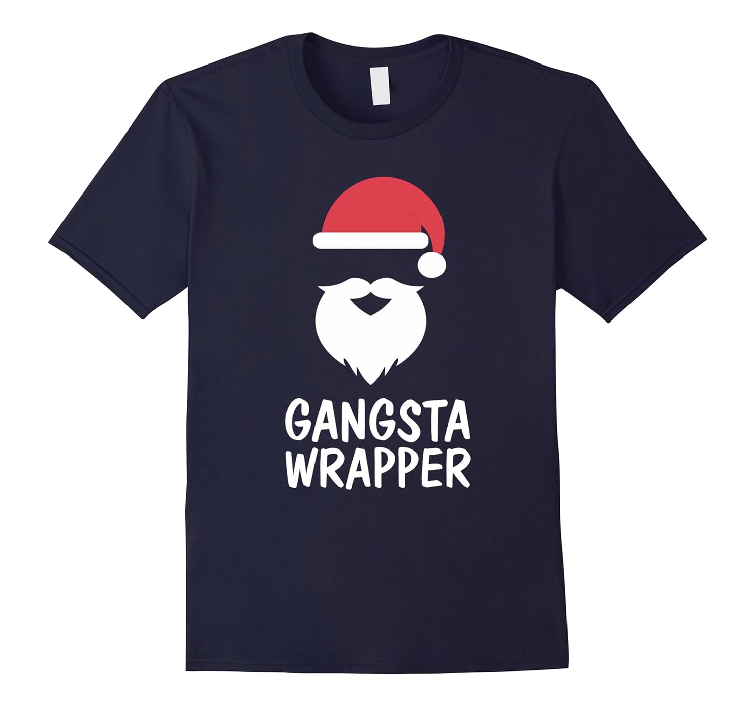 Gangsta Wrapper | Funny Santa Christmas T-Shirt-Rose