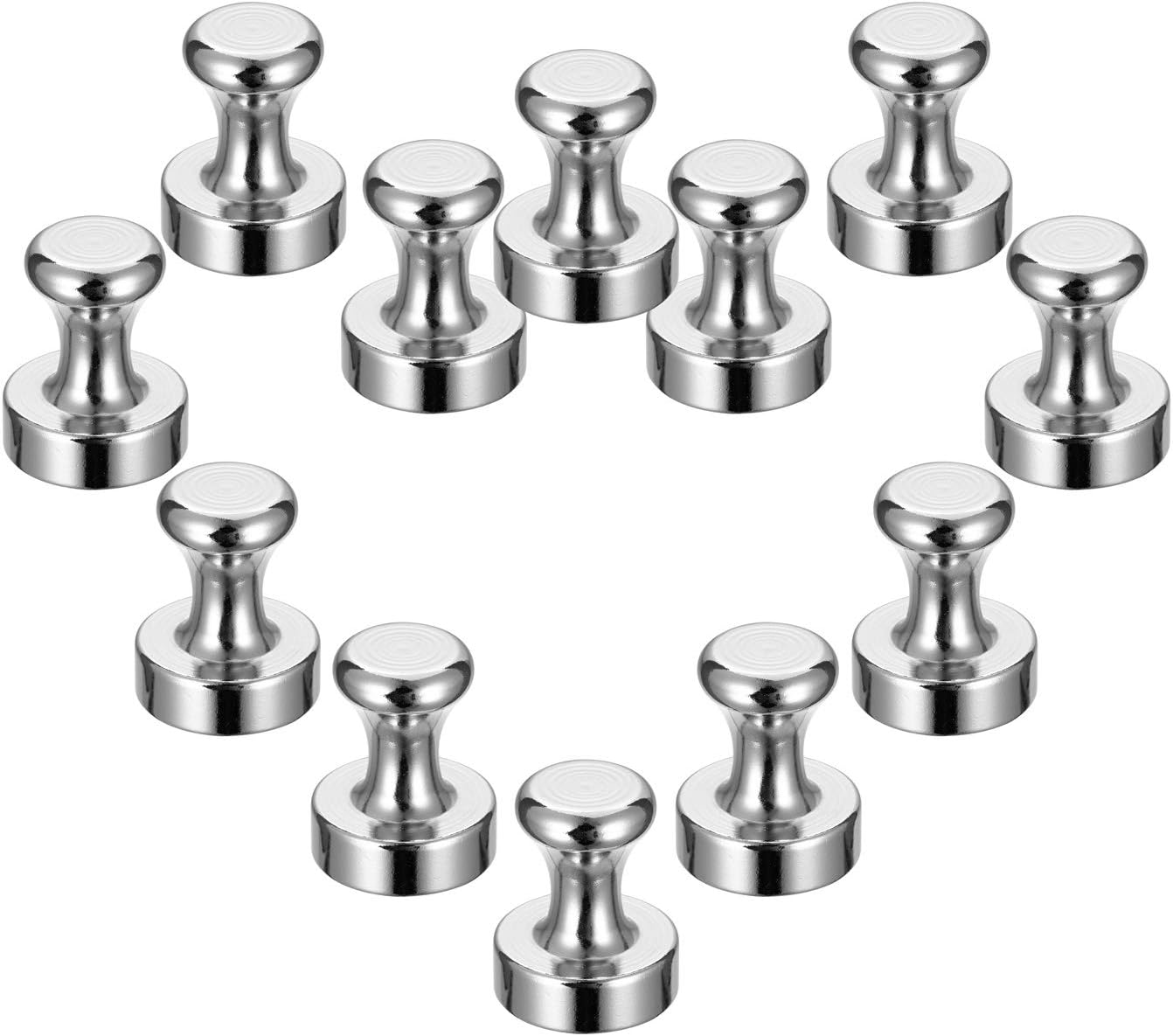 Strong Fridge Magnets, BTLIN Office Magnets Pawn Style - Strong Magnetic Push Pins Dry Erase Board Magnets for Home Map 12Pack (16x20MM)