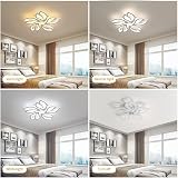 Comely 45W Dimmable LED Flower Ceiling Light with Remote 5-Leaf Modern view 2