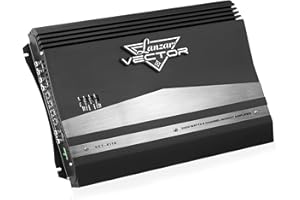 Lanzar 4-Channel High Power MOSFET Amplifier - Slim 2000 Watt Bridgeable Mono Stereo 4 Channel Car Audio Amplifier w/ Crossover Frequency & Bass Boost Control, RCA input, Line Output - VCT4110