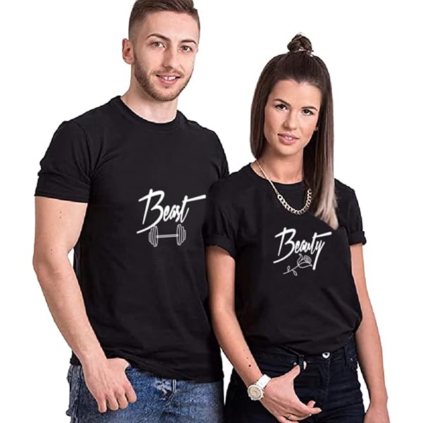 T-Shirt Coppia The King The Queen – Magliette Partnerlook In Cotone, Nero, Taglie Dalla S Alla XXL, Regalo Per Coppie