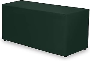 Gee Di Moda Fitted Tablecloth - 72 x 30 Inch - Hunter Green Fitted Rectangle Table Cloth for 6 Foot Table in Washable Polyester - Great for Buffet Table, Parties, Holiday Dinner, Wedding & Trade Show