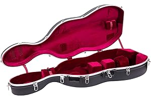 Crossrock ABS Hard Cello Case for 4/4 & 3/4 | Matte Black Diamond Texture, Commuter-Ready Design with Wheels – Scratch-Resistant Daily Protection