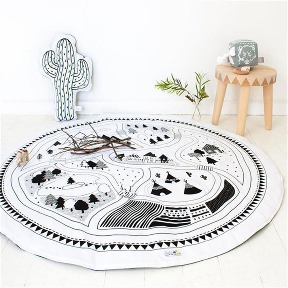 round quilted play mat