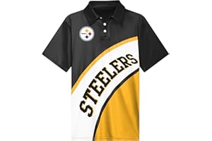 FOCO NFL Exclusive Action Curved Polyester Polo Shirt with Official Team Graphics, Moisture-Wicking Fabric, Athletic Fit