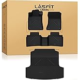 LASFIT Floor Mats & Cargo Mat for Nissan Altima 2026 2025 2024 2023 2022 2021 2020 2019, Custom Fit All Weather TPE Floor Liners Full Set Car Mats & Trunk Mat Accessories,Black