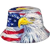 USA Flag Bucket Hat, American Flag Fisherman Hat Independence Day 4th of July Sun Hat Outdoor Cap for Men Women