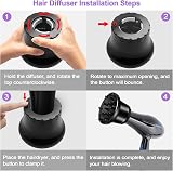 UUCOLOR Universal Hair Diffuser Adjustable Fits 1.4–2.6 in Nozzle view 5