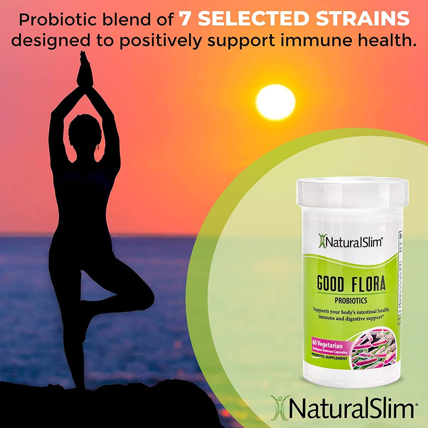 NaturalSlim Good Flora Probiotics for Digestive Health