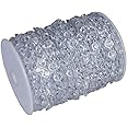 SKY CANDYBAR 99FT DIY Garland Diamond Acrylic Crystal Beads Strand Shimmer Wedding Decorations Party Decoration Crafting Projects (Clear)