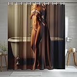 AopGlyvyr Naked Women Shower Curtain Sexy Girl