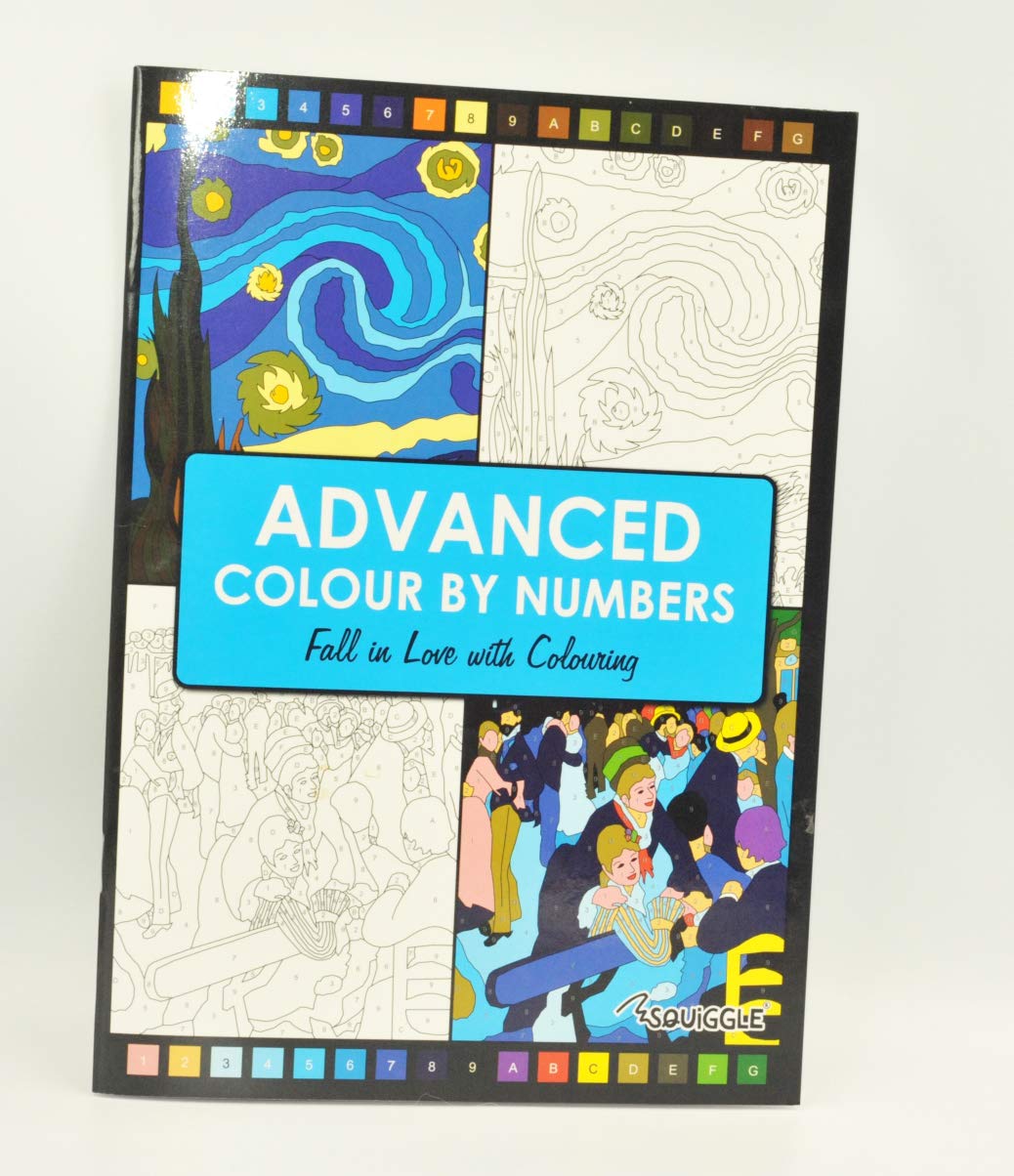 Martello A4 Colouring Artist Book - Colour by Numbers - Anti-Stress - Size 297mm x 210mm
