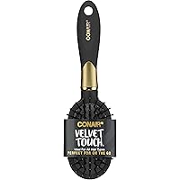 Conair Velvet Touch Hair Brush, Cushion, Mid-Size- Colors May Vary