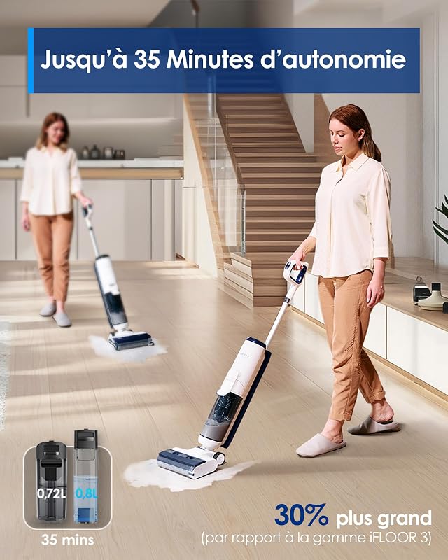 iFLOOR 5 Breeze Complete Aspirateur Laveur, Nettoyage des Bords