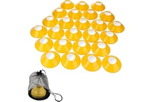 25pcs Soccer Cones for Sports Training, Mini Football Cones & Mesh Bag Flexible Agility Cones