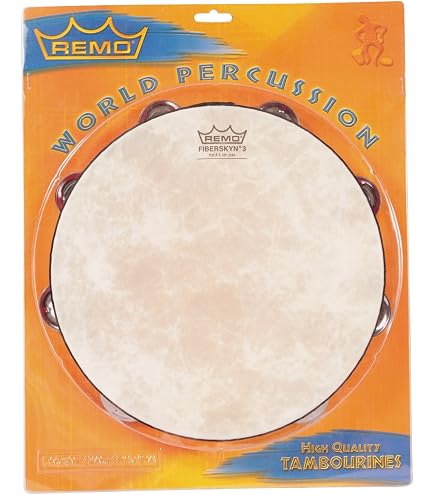 Amazon.com: Remo Fiberskyn Tambourine - Quadura Deep Red, 6