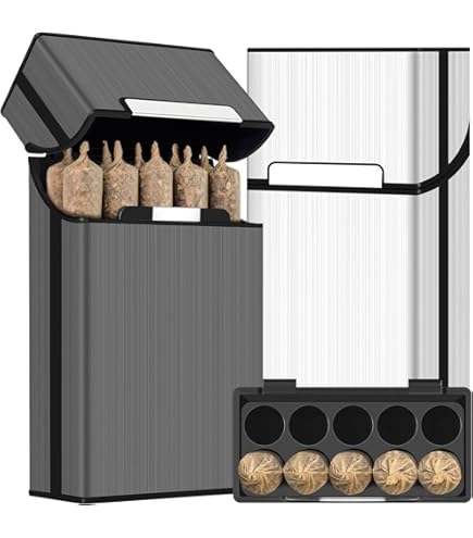 how to store rolled cigarettes WSYLEN Cigarette Rolling Machine, with Storage Groove, Manual Dual-Track Upgrade Cigarette Machines, Suitable for 8.0 MM Diameter Size (80-100MM Lengths),Black : Health & Household Smell Proof Pre-Roll Cone Case