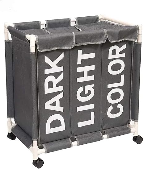 HWLL Cestos para la Colada Cesta de Lavandería Casera con Tapa Ruedas