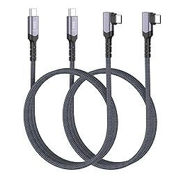 Besgoods USB C to USB C Cable 100W, 3ft 90 Degrees