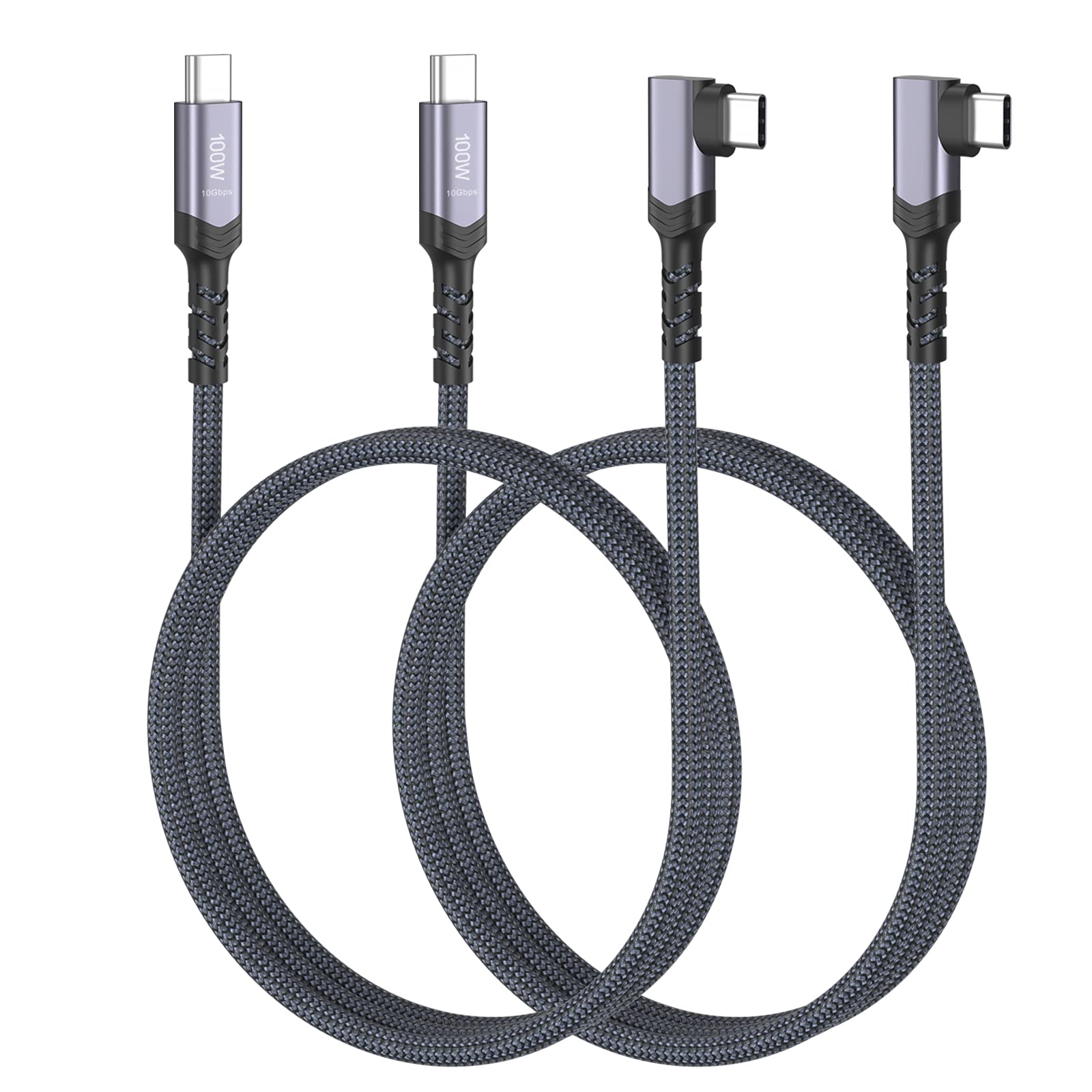 Besgoods USB C to USB C Cable 100W, 3ft 90 Degrees
