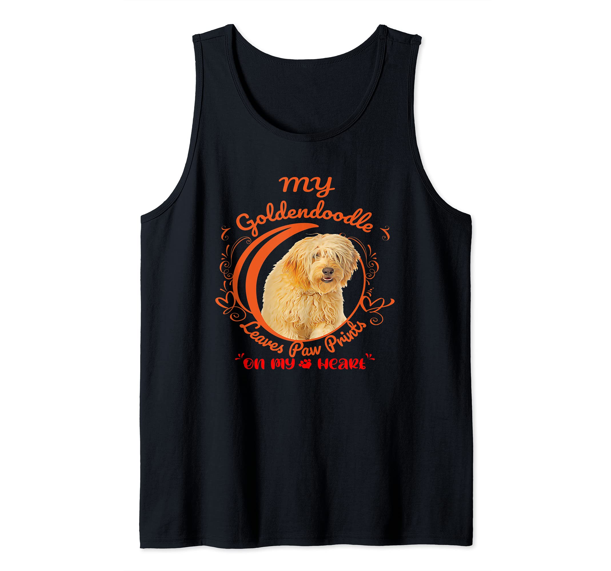 Goldendoodle Dog Owner Design Paw Prints On My Heart Tank Top