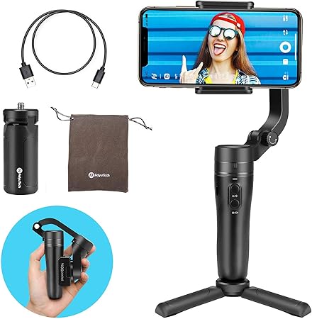 Amazon Co Jp Feiyutech Vlog Pocketスマホジンバル折りたたみ式スタビライザー270g超輕量3軸電動片手持ちジンバル Iphone 12 Pro Max用 Android Samsung S10 用スマホスタビライザー 耐荷重240g日本語取説 並行輸入品1年間保証付き Vlogpocket黒 カメラ