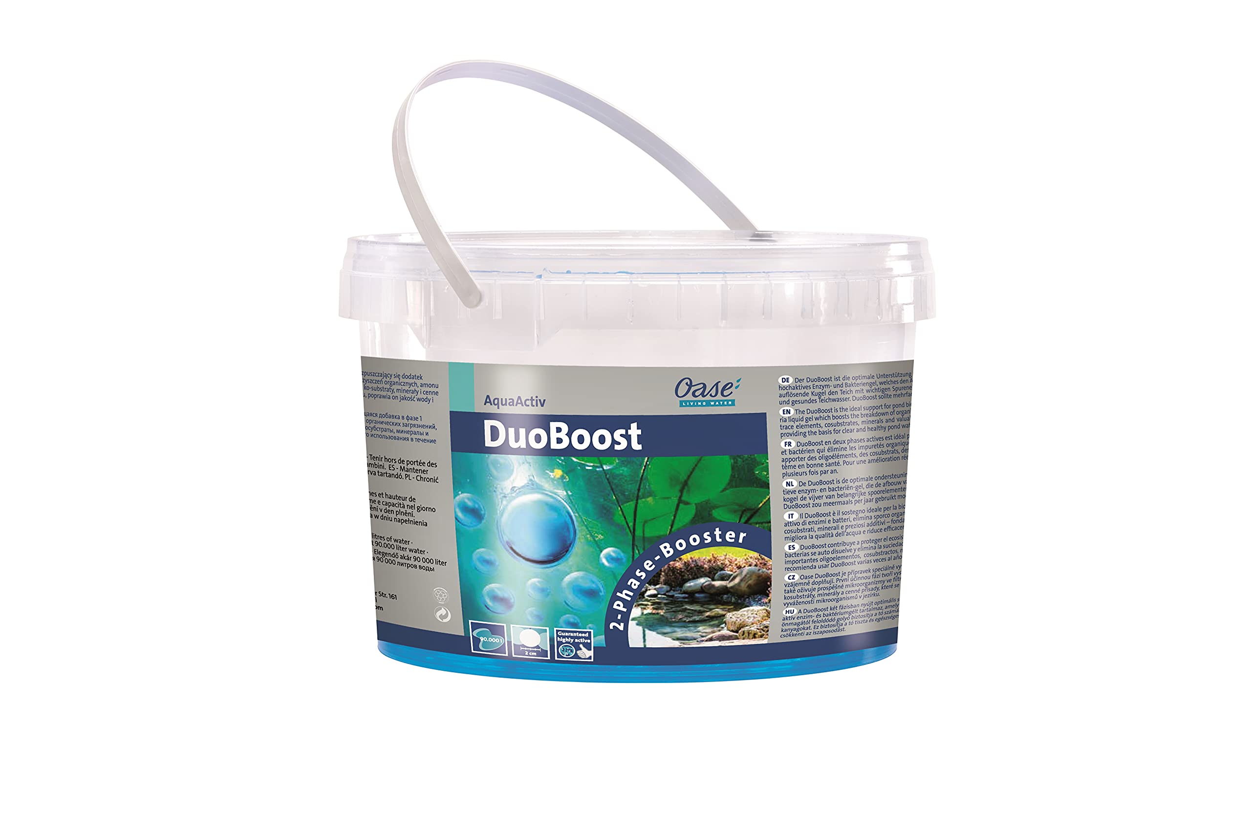 Oase DuoBoost 2 cm 2.5 L, Pond Care Product, Water Treatment, Water Conditioner, Pond Biology Optimise