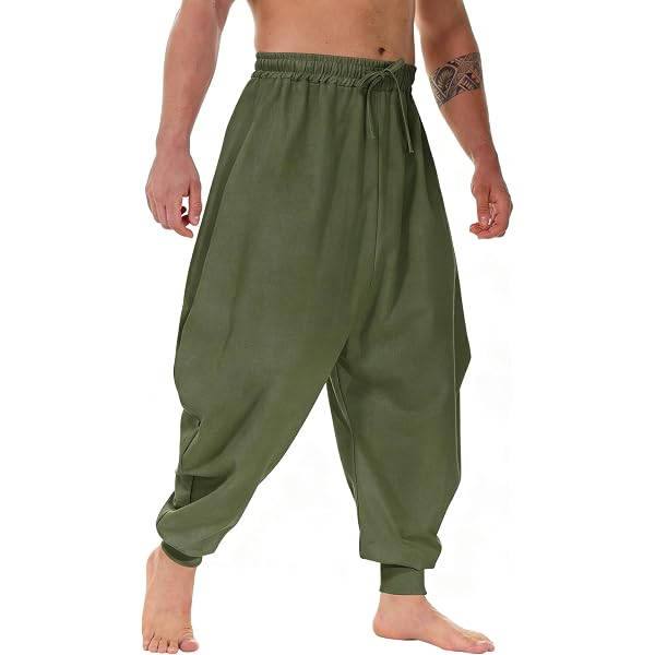 Gheri Aladdin Genie Pantalon de ninja en coton et chanvre pour hoe, Chanvre noir Gheri Aladdin Genie Pantalon de ninja en coton et chanvre pour hoe, Chanvre noir