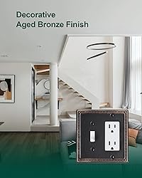 TREEWELL 2-Pack Combo Toggle/Decorator Light Switch