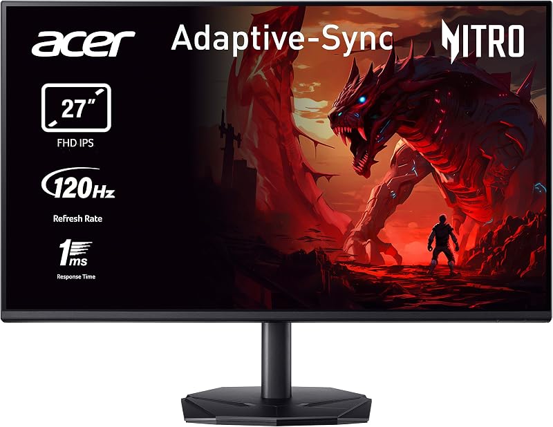 Nitro KG272Gbmipfx, 27 Pollici, 1920x1080, 4 ms, 1x HDMI 1.4, 1x DP 1.2, Uscita Audio, Nero
