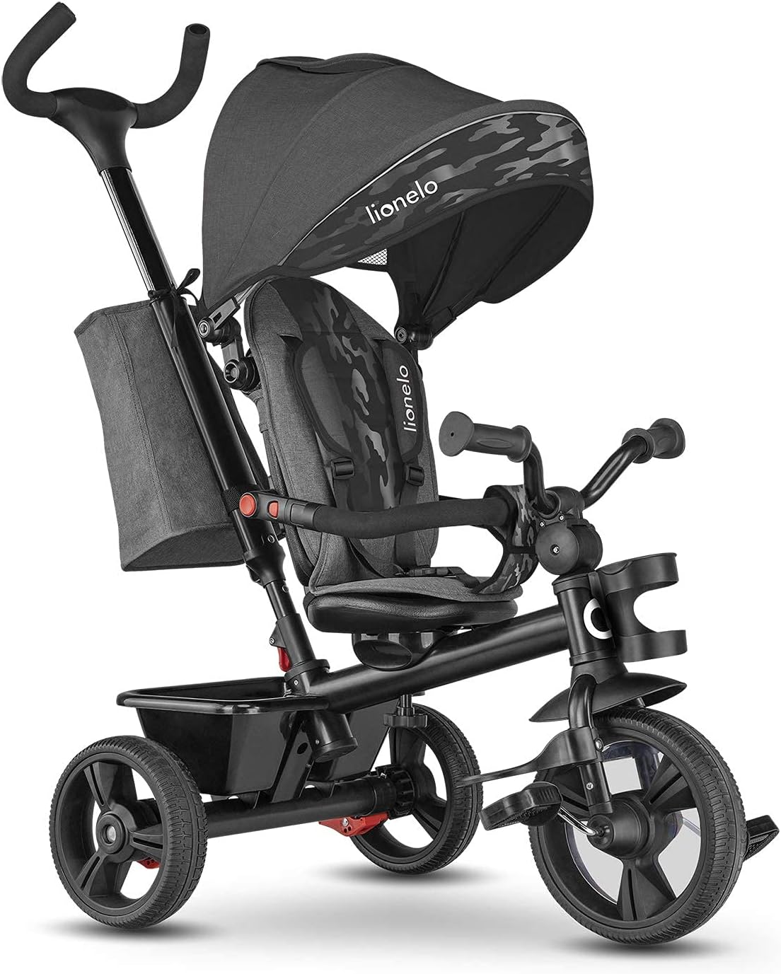 Lionelo HAARI 2in1 Stroller Trike for Kids 1-5 years up to 25 kg, 360° Rotating Seat, Adjustable Parent Steering Handle - Image 5